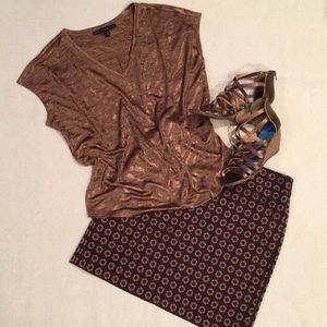 Loft Geo Print Mini Skirt 8